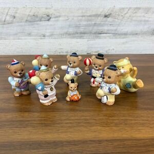 Vintage Homco Circus Bears Porcelain Playtime Bears‎ #1449 Lot of 8 1980's